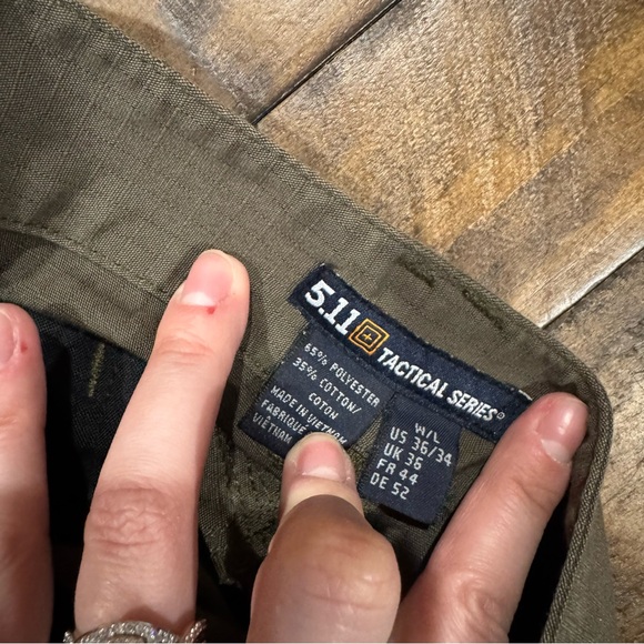 5.11 Tactical Stryke Green Cargo Flex-Tac Work Men Outdoors Active Pants Size 36 - Picture 8 of 12